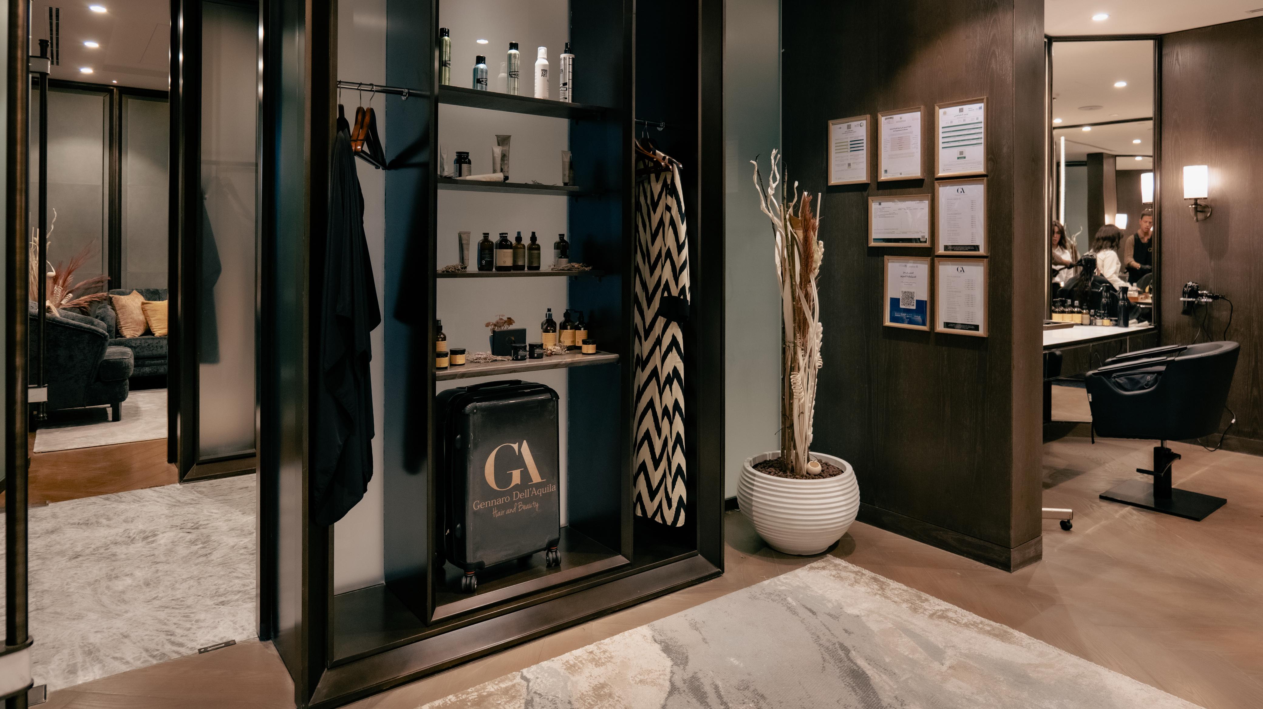 Luxury styling stations with Arabian-inspired design elements